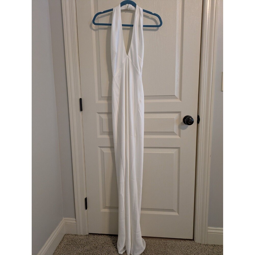 NWT Park & Fifth Emery Dress Off-white Satin Maxi Wedding Dress Size XS MSRP$325
